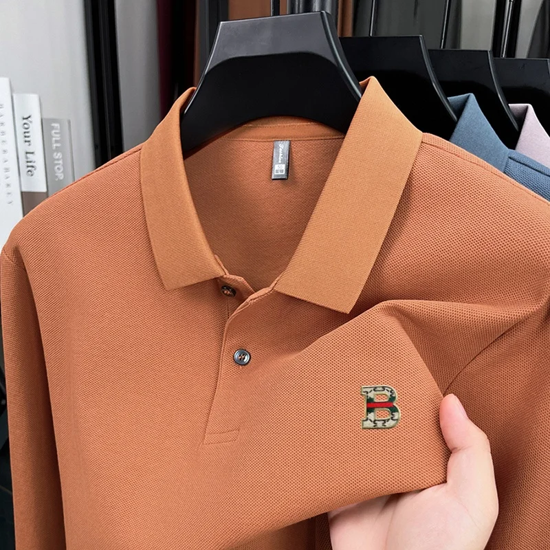 2025 new summer men's business leisure high-end fashion boutique custom original design pure cotton long sleeved polo shirt
2025 new summer men's business leisure high-end fashion boutique custom original design pure cotton long sleeved polo shirt