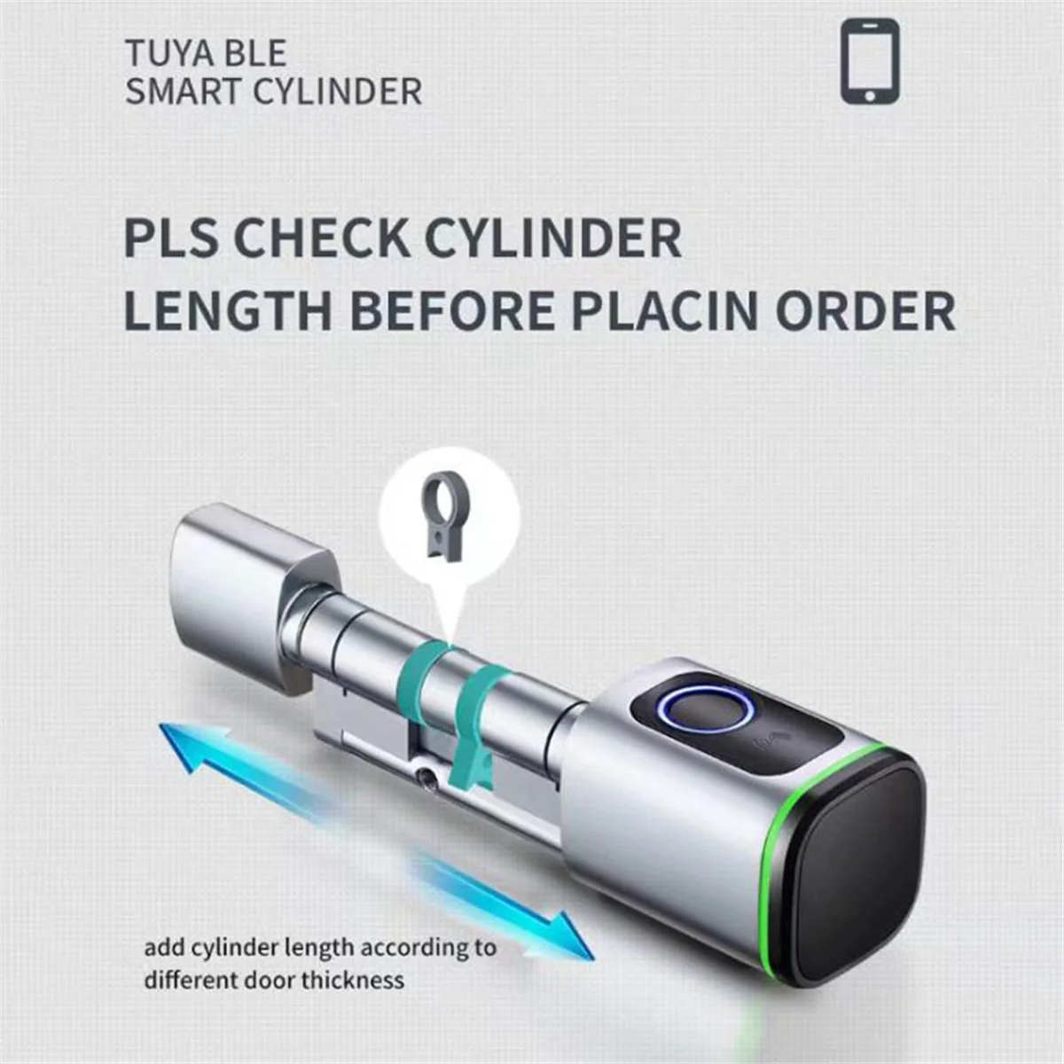 ATP-Intelligent Lock Cylinder Tong Tong APP Card Anti Theft Gate Fingerprint Lock Replacement Lock Cylinder,B
ATP-Intelligent Lock Cylinder Tong Tong APP Card Anti Theft Gate Fingerprint Lock Replacement Lock Cylinder,B
