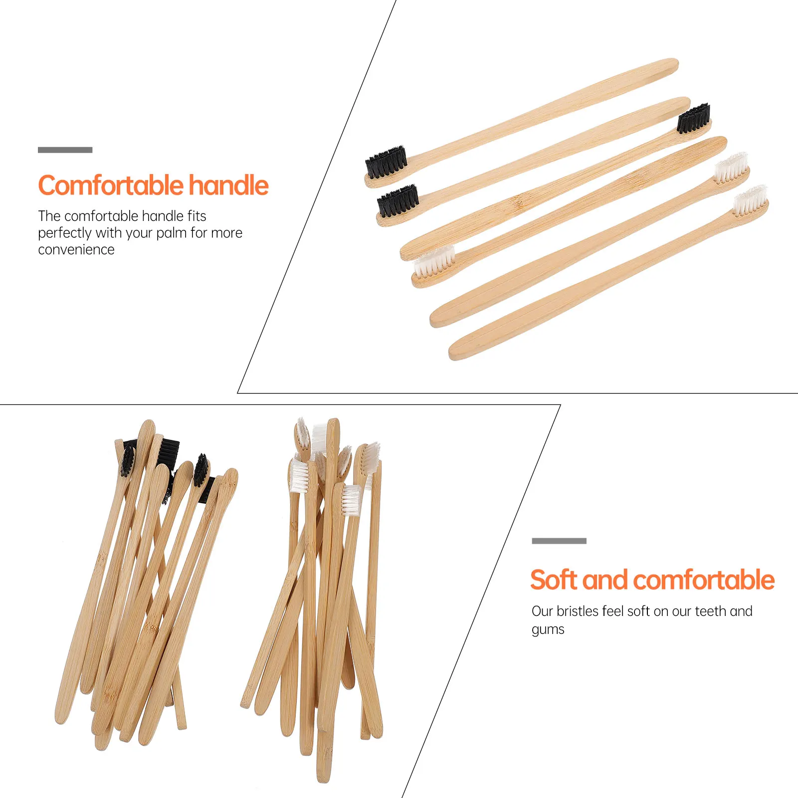 20Pcs Bamboo Toothbrushes Environmentally Friendly Portable Dental Hygiene Black White
20Pcs Bamboo Toothbrushes Environmentally Friendly Portable Dental Hygiene Black White