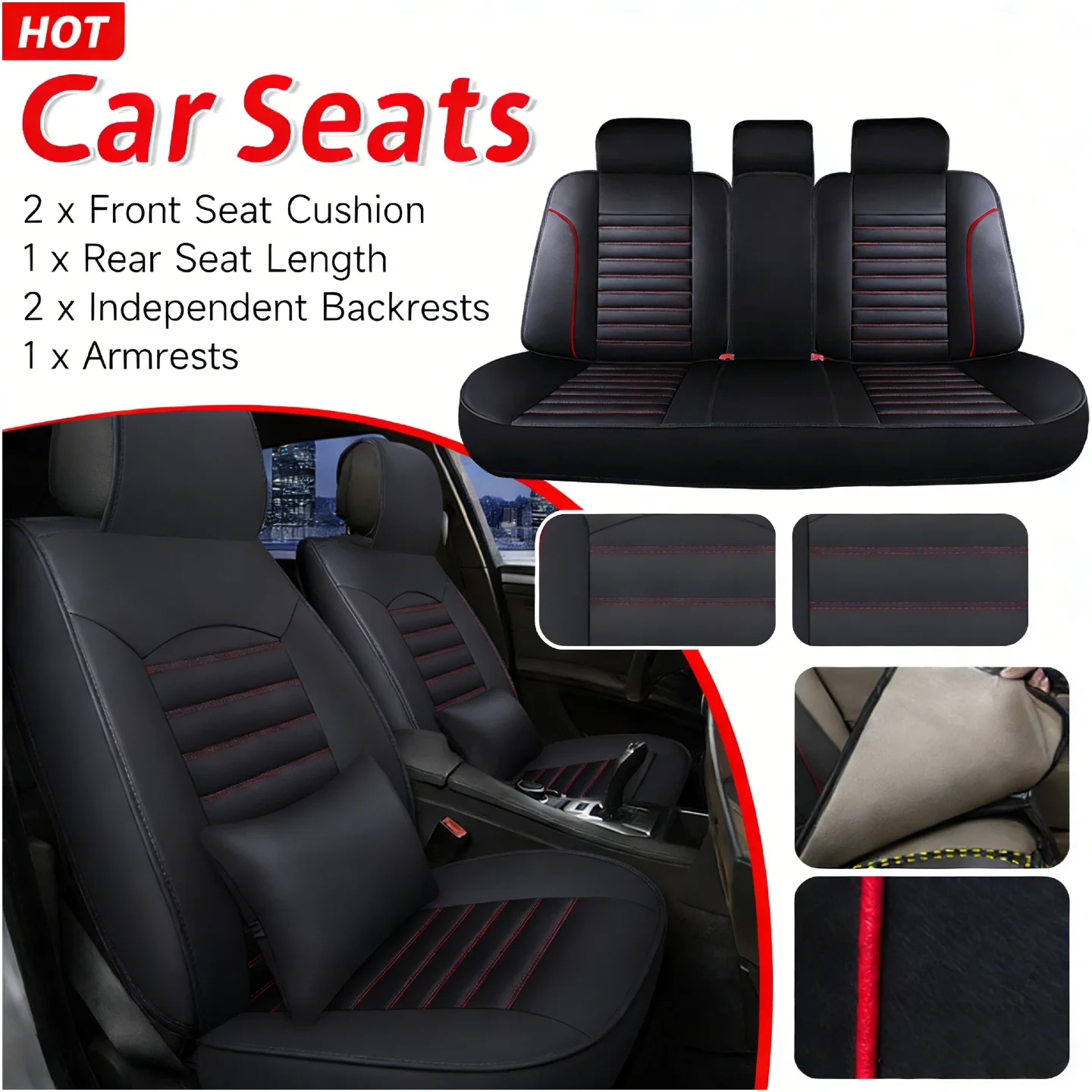 Full Set Automobile Seat Protection Cover Soft Leather Car Seat Cover Protector Automotive Covers Cushion for Car Truck SUV Van
Full Set Automobile Seat Protection Cover Soft Leather Car Seat Cover Protector Automotive Covers Cushion for Car Truck SUV Van
