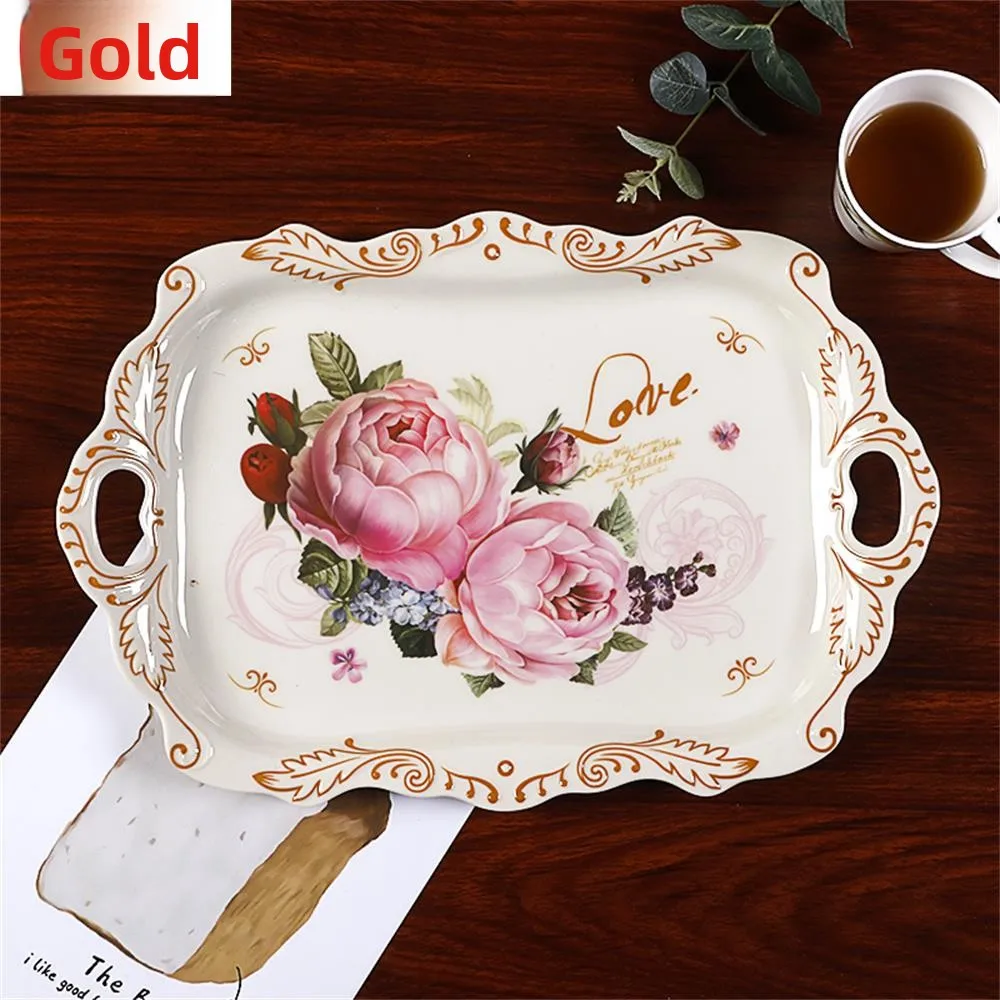 European Style Rectangular Moulding Melamine Tray Living Room Water Cup Tea Cup Snack Fruit Dish Dinner Plate Home Use
European Style Rectangular Moulding Melamine Tray Living Room Water Cup Tea Cup Snack Fruit Dish Dinner Plate Home Use