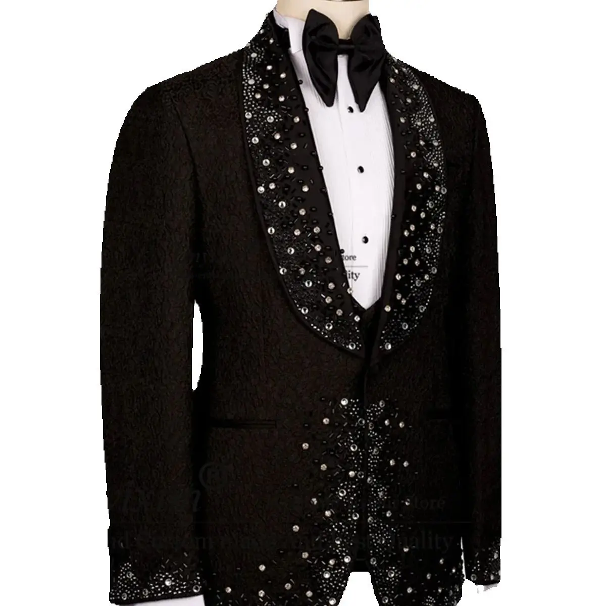Sparkly Beaded Crystal Men Suits 3 Pieces Sets Shawl Lapel Prom Traje Hombre Customized Business Man Blazer Terno Masculino
Sparkly Beaded Crystal Men Suits 3 Pieces Sets Shawl Lapel Prom Traje Hombre Customized Business Man Blazer Terno Masculino