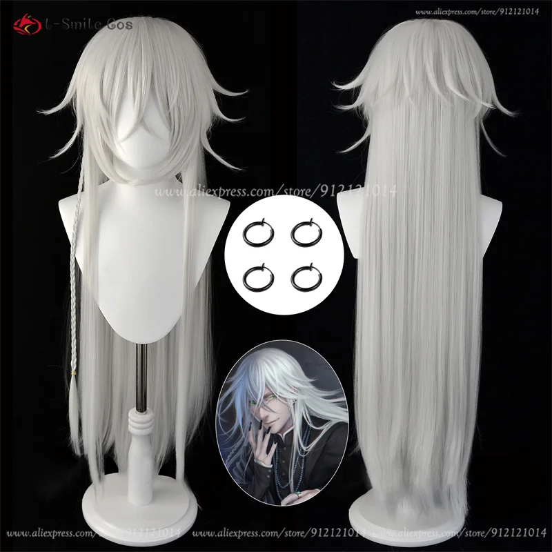 Anime Wigs Cosplay Under Taker Cosplay Wig 110cm Long Gery White Undertaker Cosplay Wig Heat Resistant Synthetic Hair
Anime Wigs Cosplay Under Taker Cosplay Wig 110cm Long Gery White Undertaker Cosplay Wig Heat Resistant Synthetic Hair