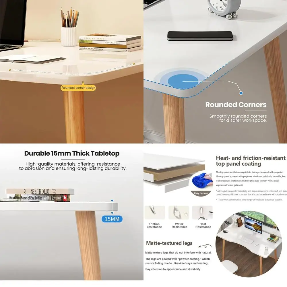 Stylish 40 White Wooden Computer Desk, Perfect for Home Office, Bedroom, or Study
Stylish 40 White Wooden Computer Desk, Perfect for Home Office, Bedroom, or Study