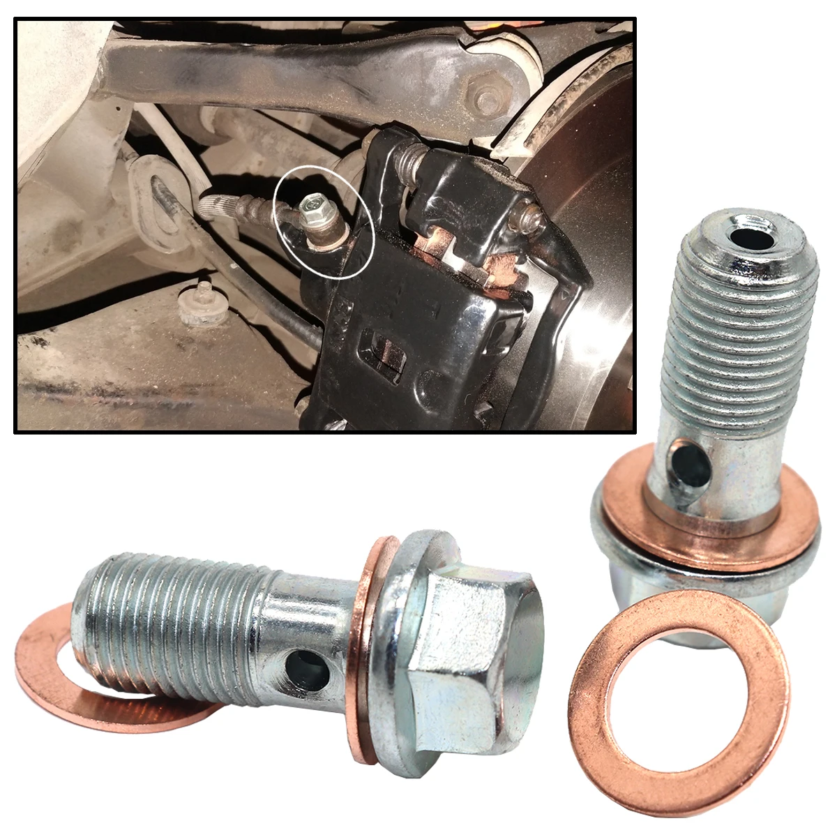 Front Left Right Rear Brake Hose Lines Banjo Bolts Copper Sealing Crush Washers Repair Kit For Kia Picanto MK2 Sportage Ceed JD
Front Left Right Rear Brake Hose Lines Banjo Bolts Copper Sealing Crush Washers Repair Kit For Kia Picanto MK2 Sportage Ceed JD