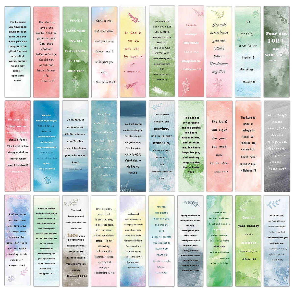 30pcs Watercolor Bible Verse Christian Bookmarks Bible Reading Club Gift Book Pages Annotated Prayer Library Reading Bookmarks
30pcs Watercolor Bible Verse Christian Bookmarks Bible Reading Club Gift Book Pages Annotated Prayer Library Reading Bookmarks
