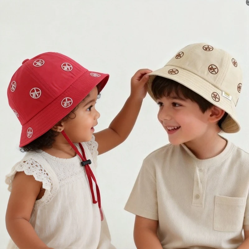Kids Sun Protection Outdoor Leisure Caps 48-50cm Children Hat Cute Letter Embroidery Fisher Girls Boys Bucket Hat Baby Caps
Kids Sun Protection Outdoor Leisure Caps 48-50cm Children Hat Cute Letter Embroidery Fisher Girls Boys Bucket Hat Baby Caps
