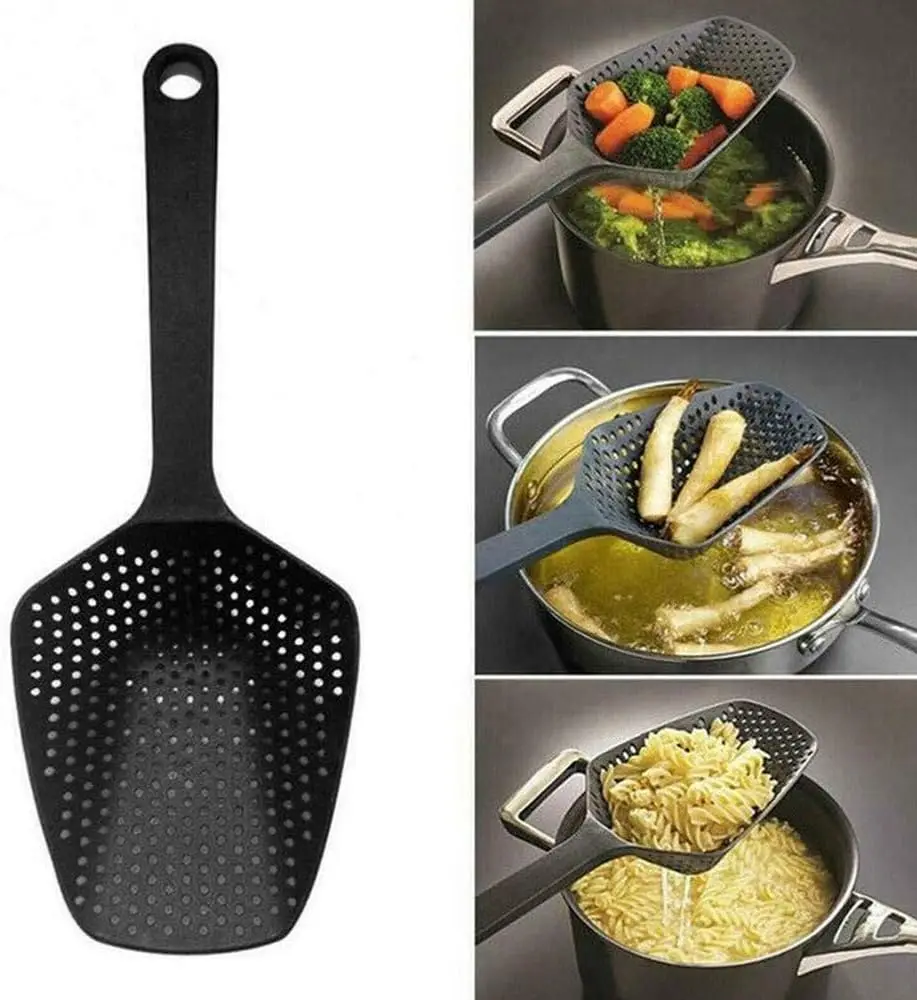 Scoop Colander Kitchen Strainer Scoop Food Drain Shovel Nylon Slotted Skimmer with Handle for Kitchen Cooking Baking Drain
Scoop Colander Kitchen Strainer Scoop Food Drain Shovel Nylon Slotted Skimmer with Handle for Kitchen Cooking Baking Drain
