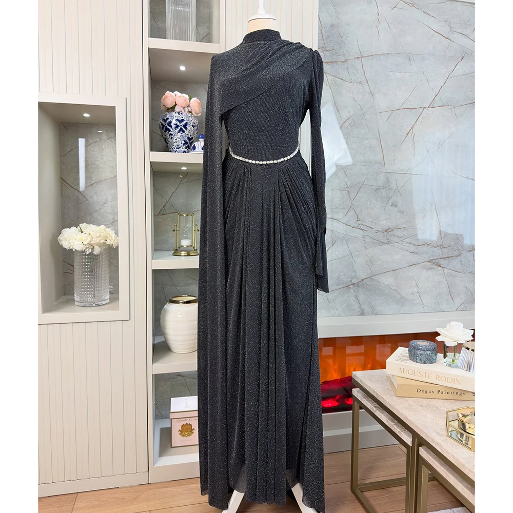 Custom Made High Neck Sequins Shiny Pleated Tiered Evening Gown Sheath Backless Floor Length Prom Bridal Dress with Long Sleeve
Custom Made High Neck Sequins Shiny Pleated Tiered Evening Gown Sheath Backless Floor Length Prom Bridal Dress with Long Sleeve