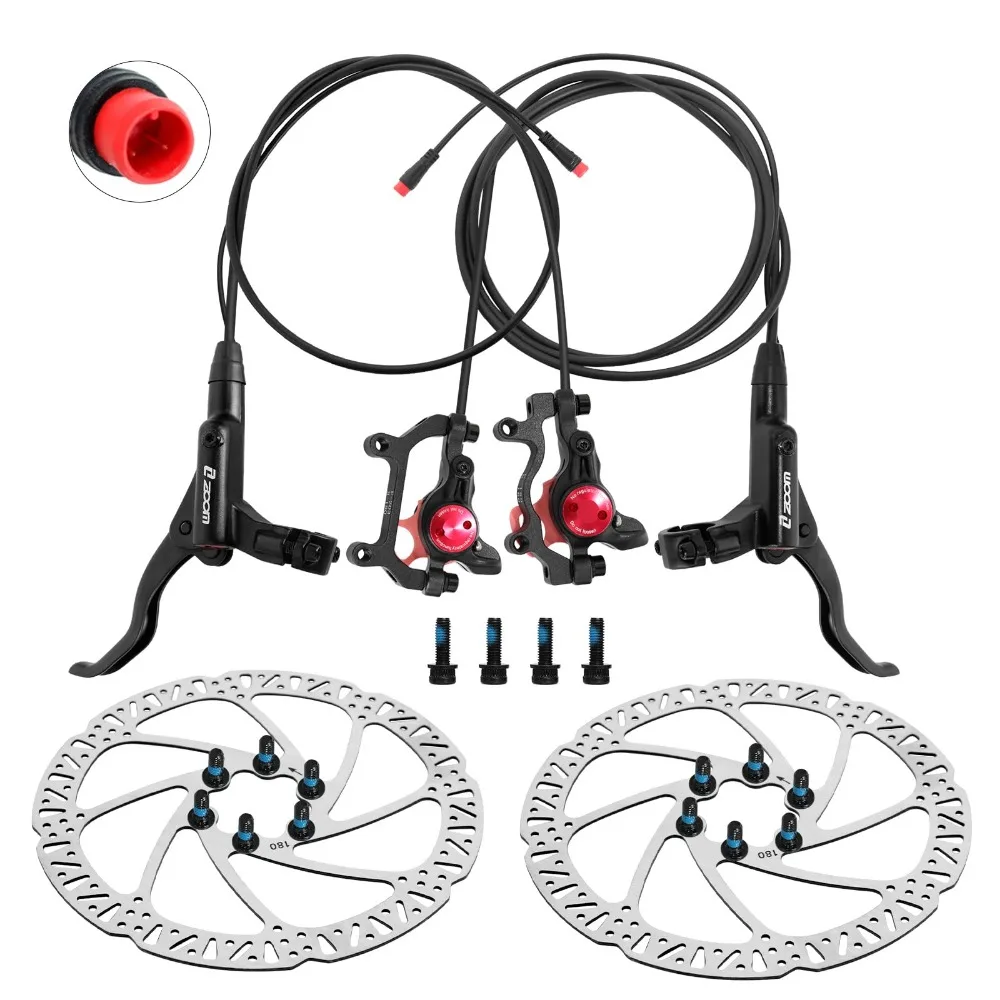 Z00M HB875E Ebike Hydraulic Disc Brake Set Power Cut-Off 2 Piston 180 160mm Rotors for EBike, Mountain Bike Road Bike
Z00M HB875E Ebike Hydraulic Disc Brake Set Power Cut-Off 2 Piston 180 160mm Rotors for EBike, Mountain Bike Road Bike