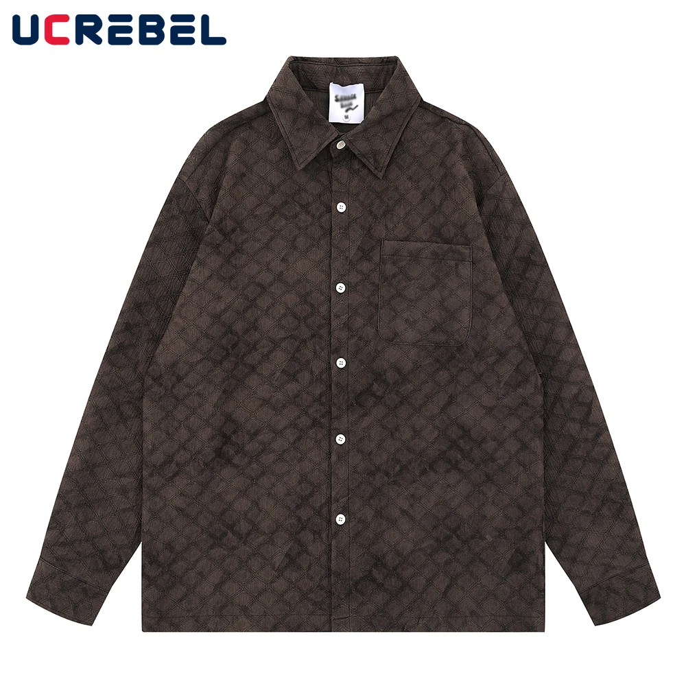 Rhombus Plaid Long Sleeve Shirts Mens Retro Autumn High Street Loose Long Sleeve Lapel Pocket Single Breasted Shirts Man
Rhombus Plaid Long Sleeve Shirts Mens Retro Autumn High Street Loose Long Sleeve Lapel Pocket Single Breasted Shirts Man