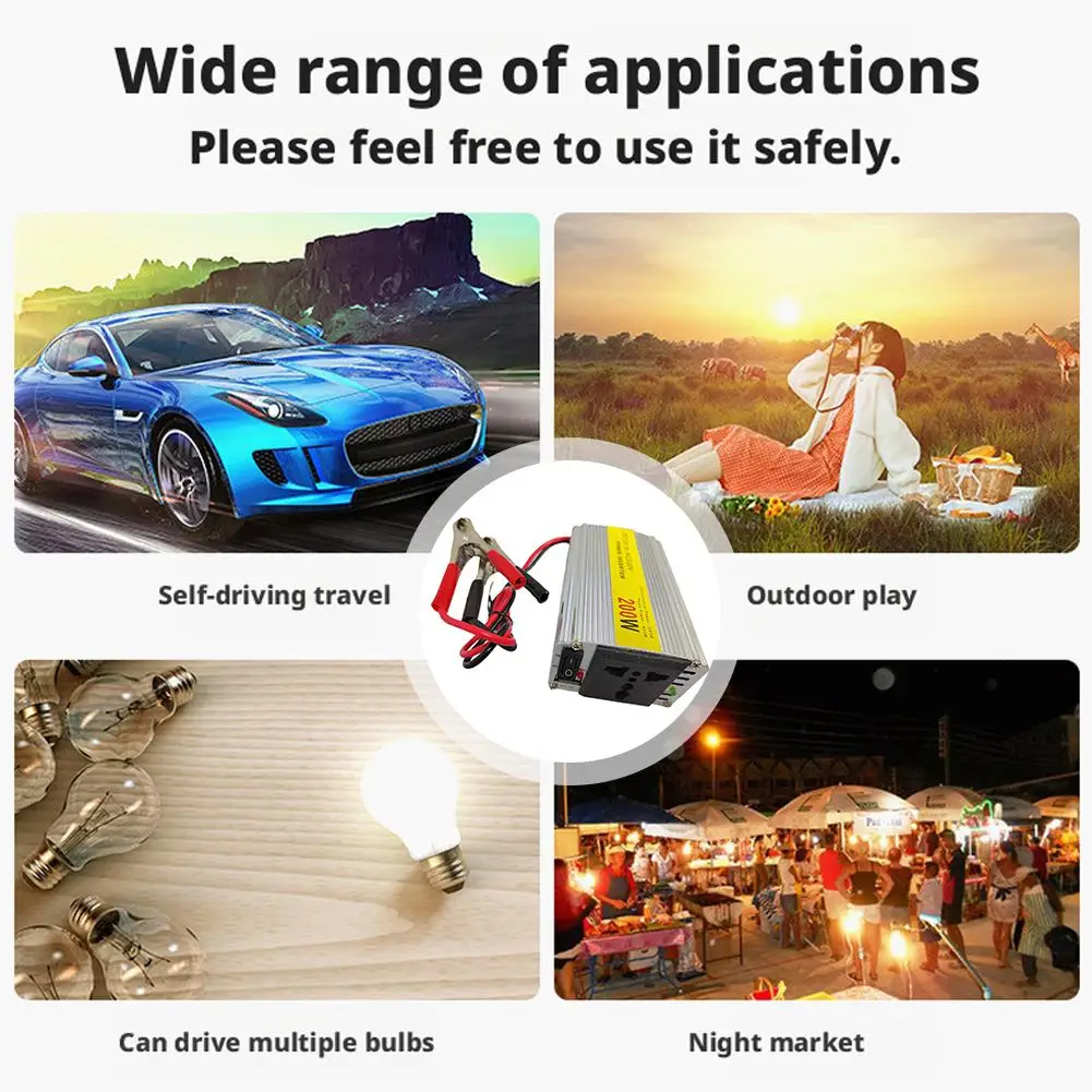 200 Вт автомобильный инвертор постоянного тока 12 В в переменный ток 220 В, USB-порт, обогрев автомобиля, умный рассеивающий аксессуар, универсальный чип, сильная розетка Electr F3G1
200 Вт автомобильный инвертор постоянного тока 12 В в переменный ток 220 В, USB-порт, обогрев автомобиля, умный рассеивающий аксессуар, универсальный чип, сильная розетка Electr F3G1