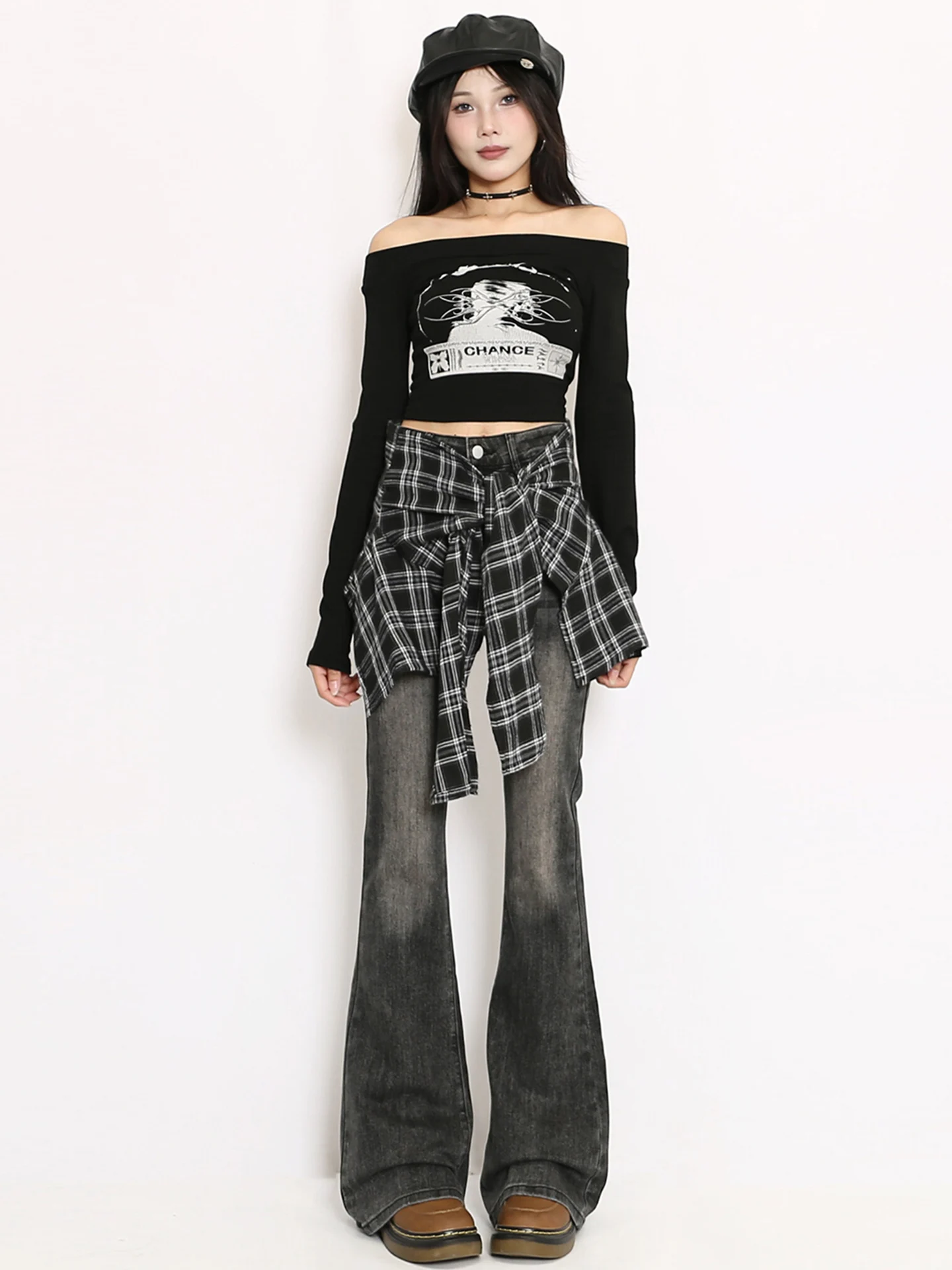 High Waist Plaid Bell Bot Denim Jeans Women's Autumn Faion Slimming Micro Flared Pants Casual Wear Resistant Chinese Pro...
High Waist Plaid Bell Bot Denim Jeans Women's Autumn Faion Slimming Micro Flared Pants Casual Wear Resistant Chinese Pro...