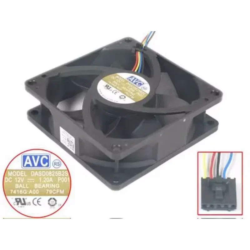 AVC DASD0825B2S P001 DC 12V 1.20A 4-Wire 80X80X25mm Server Cooling Fan
AVC DASD0825B2S P001 DC 12V 1.20A 4-Wire 80X80X25mm Server Cooling Fan