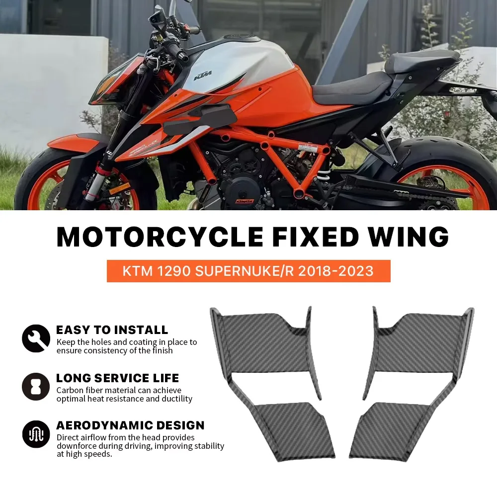 Motorcycle Winglet Fixed Wing Spoiler Fairing Suitable for KTM 1290 superduke R 2018-2023 Front Aerodynamic Side Windshield Wing
Motorcycle Winglet Fixed Wing Spoiler Fairing Suitable for KTM 1290 superduke R 2018-2023 Front Aerodynamic Side Windshield Wing