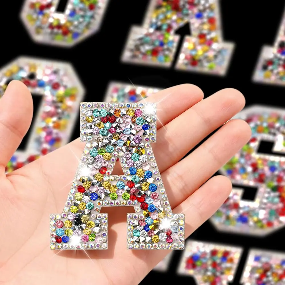 26pcs Bling Rhinestone Alphabet Iron On Letters - Glitter Letter Patches for Clothing, Hats, Jeans | DIY Craft Applique Set (
26pcs Bling Rhinestone Alphabet Iron On Letters - Glitter Letter Patches for Clothing, Hats, Jeans | DIY Craft Applique Set (