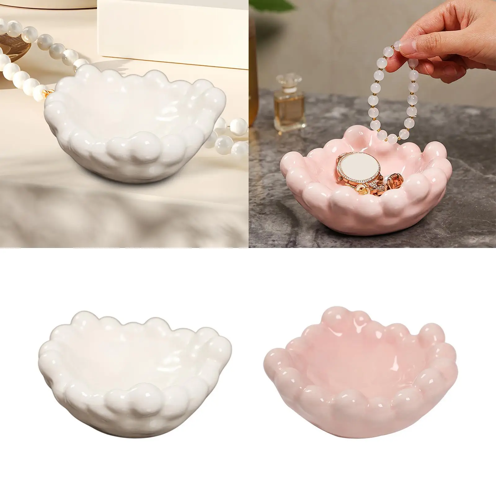 Jewelry Tray, Key Bowl Ceramic Vanity Tray Decorative Trinket Dish Jewelry Ring Dish for Bracelets, Earrings, Keys, Aesthetic
Jewelry Tray, Key Bowl Ceramic Vanity Tray Decorative Trinket Dish Jewelry Ring Dish for Bracelets, Earrings, Keys, Aesthetic