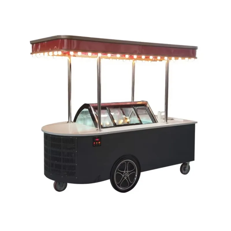 Move Type Ice Cream Vending Cart Mobile Sale Cart with Freezer for Ice Cream Business Custom
Move Type Ice Cream Vending Cart Mobile Sale Cart with Freezer for Ice Cream Business Custom