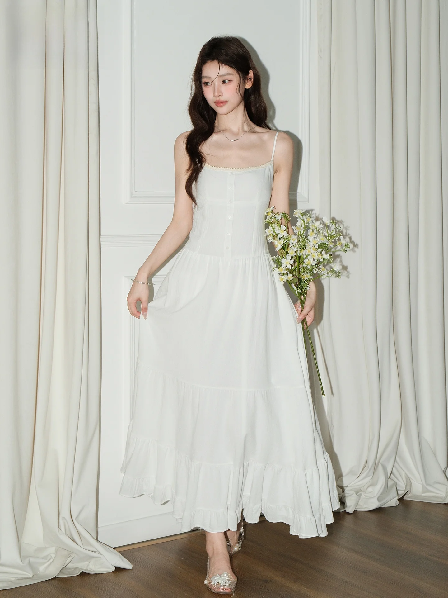 Gentle Strapless A-Line Dress Women's Summer New Arrival Waist-Cinching Long Dress White Moonlight Design Sensation Commute S...
Gentle Strapless A-Line Dress Women's Summer New Arrival Waist-Cinching Long Dress White Moonlight Design Sensation Commute S...