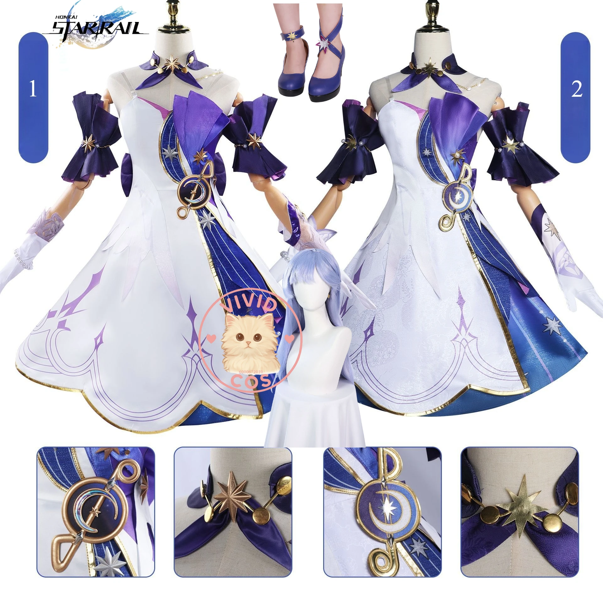 Game Honkai: Star Rail Robin Cosplay High Quality Costume Anime Role Play Clothes Blue Dress with Headwear Wig for Women Party
Game Honkai: Star Rail Robin Cosplay High Quality Costume Anime Role Play Clothes Blue Dress with Headwear Wig for Women Party