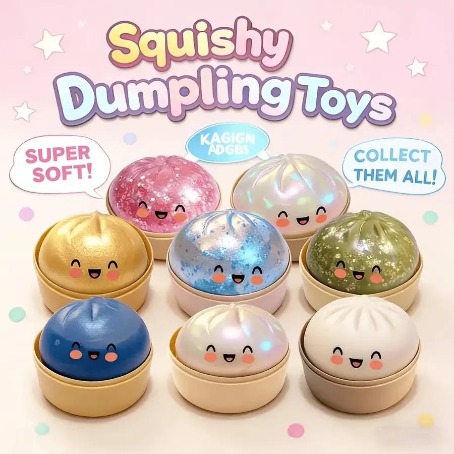 6pcs 3 Buns And 3 Steamers 2.36 Inch Dumpling Shape Squeeze Toys - Random Colors, solely 1 Glowing Dumpling in Every 12 Buns, M
6pcs 3 Buns And 3 Steamers 2.36 Inch Dumpling Shape Squeeze Toys - Random Colors, solely 1 Glowing Dumpling in Every 12 Buns, M