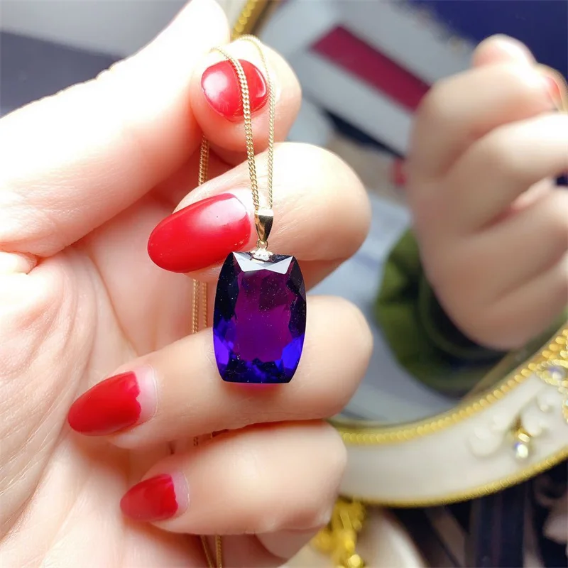 18k Yellow Gold Necklace Pendant for Women Girl Lady Amethyst Gemstone 18x13mm Wedding Anniversary Wife Jewelry Gift
18k Yellow Gold Necklace Pendant for Women Girl Lady Amethyst Gemstone 18x13mm Wedding Anniversary Wife Jewelry Gift