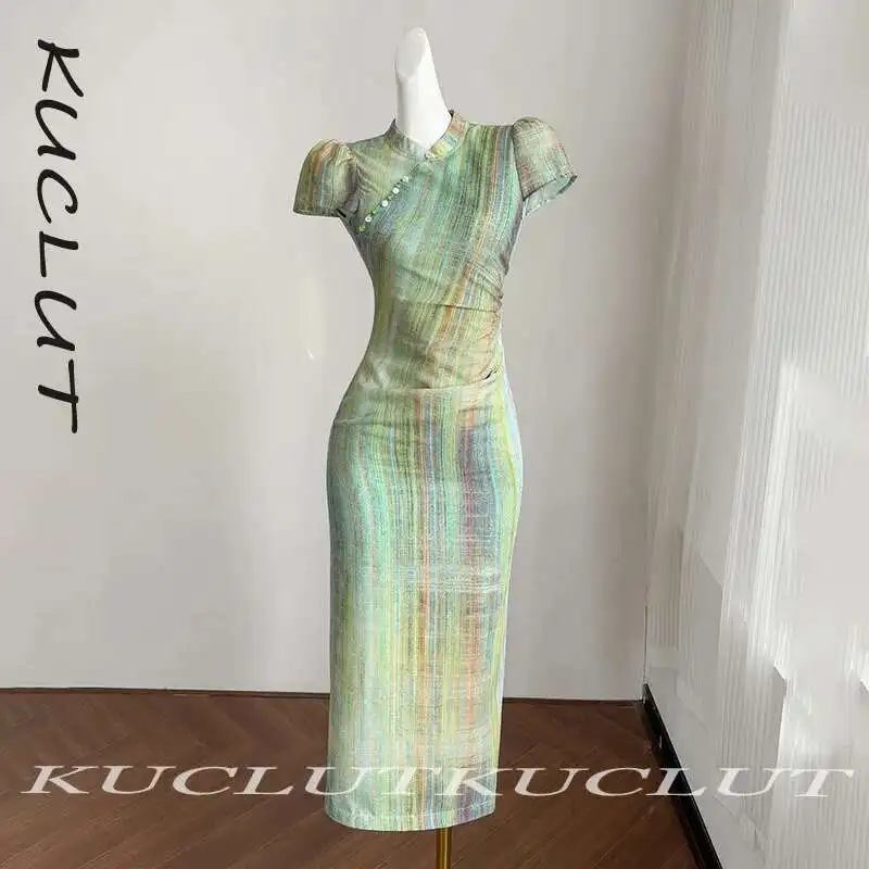 KUCLUT Fashion Women's Gradient O-neck Dresses For Women Elegant Slim Fit Mid-calf Dress Female Trendy New Items
KUCLUT Fashion Women's Gradient O-neck Dresses For Women Elegant Slim Fit Mid-calf Dress Female Trendy New Items