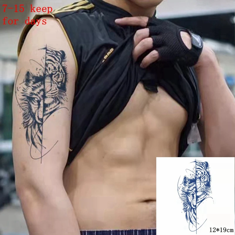 Herbal Juice Tiger Temporary Tattoo Sticker Waterproof Lasting Male Wolf Totem Flower Arm Body Art Fake Tattoo Chest Cool Tattoo
Herbal Juice Tiger Temporary Tattoo Sticker Waterproof Lasting Male Wolf Totem Flower Arm Body Art Fake Tattoo Chest Cool Tattoo