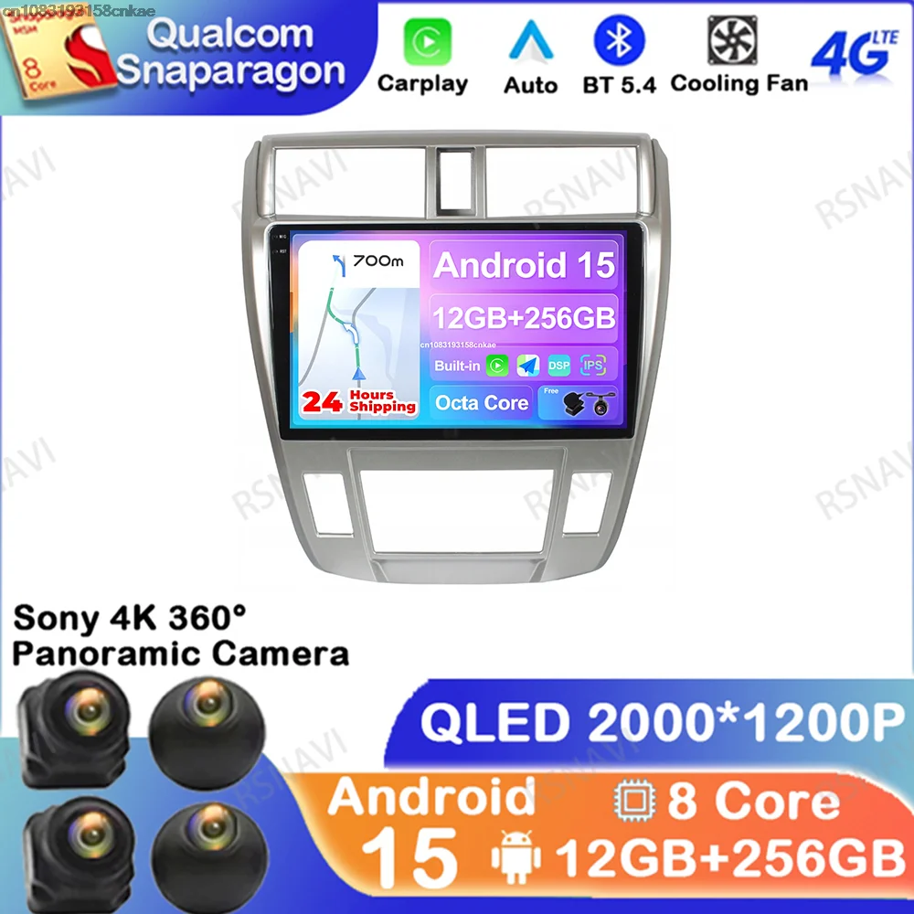 Android 15 For Honda City 2008 2010 2011 2012 2013 5G WIFI Stereo Wireless Carplay Auto Qualcomm Multimedia DVD DSP Head Unit BT
Android 15 For Honda City 2008 2010 2011 2012 2013 5G WIFI Stereo Wireless Carplay Auto Qualcomm Multimedia DVD DSP Head Unit BT