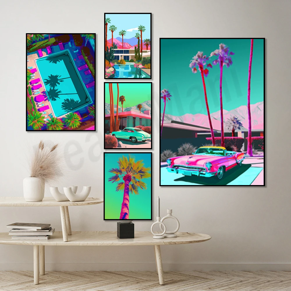 Pop Art, Mid Century Modern Prints, Desert Home Decor Palm Springs Retro House Classic Car Palm Tree Pool Wall Decor Poster
Pop Art, Mid Century Modern Prints, Desert Home Decor Palm Springs Retro House Classic Car Palm Tree Pool Wall Decor Poster