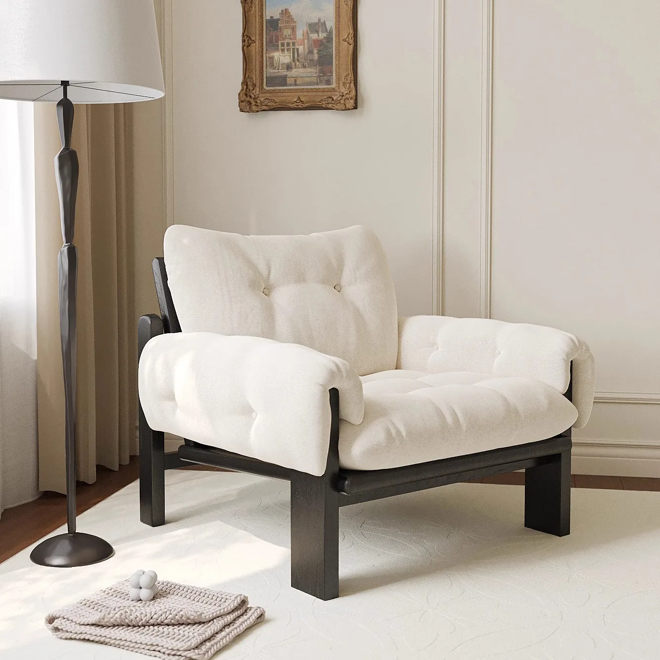 *Minimalist light French medieval retro single sofa chair medieval style living room removable and washable lazy leisure chair
*Minimalist light French medieval retro single sofa chair medieval style living room removable and washable lazy leisure chair