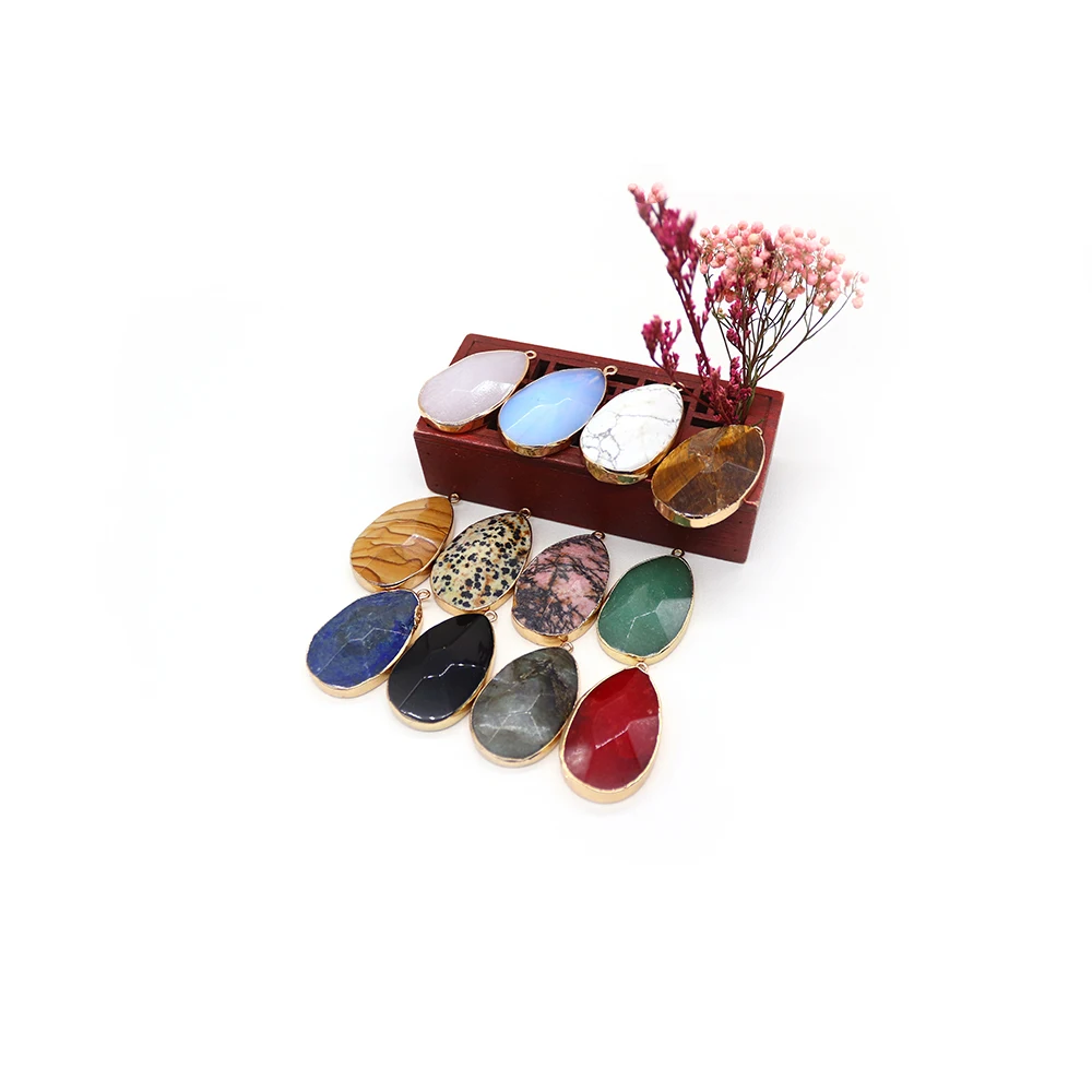 Natural Stone Faceted Dalmatian Jasper Oval Electroplated Rim Single-Hole Pendant DIY Charms Accessories for Necklaces Earrings
Natural Stone Faceted Dalmatian Jasper Oval Electroplated Rim Single-Hole Pendant DIY Charms Accessories for Necklaces Earrings