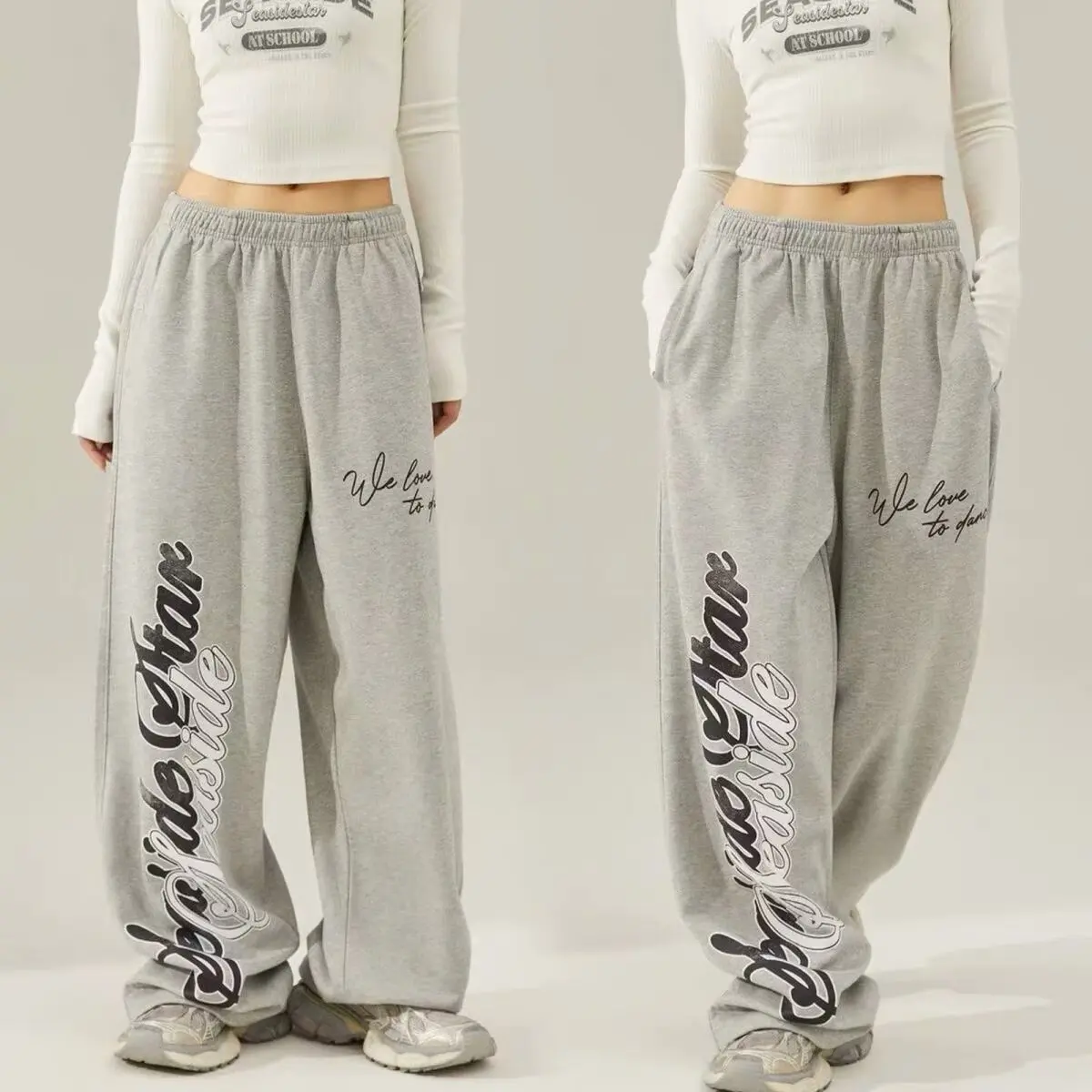 Gray Street Dance Sportswear Pants American Jazz Loose Long Trousers Casual Hip Hop Straight Leg Wide Leg Cotton Blend Pants
Gray Street Dance Sportswear Pants American Jazz Loose Long Trousers Casual Hip Hop Straight Leg Wide Leg Cotton Blend Pants