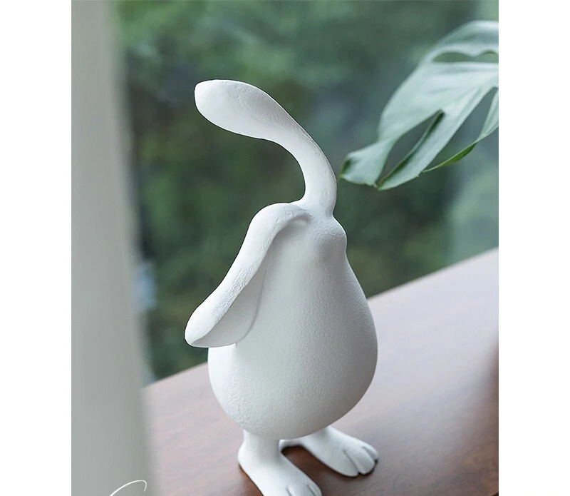 Danish mist white rabbit sculpture desktop living room porch decoration ornament
Danish mist white rabbit sculpture desktop living room porch decoration ornament