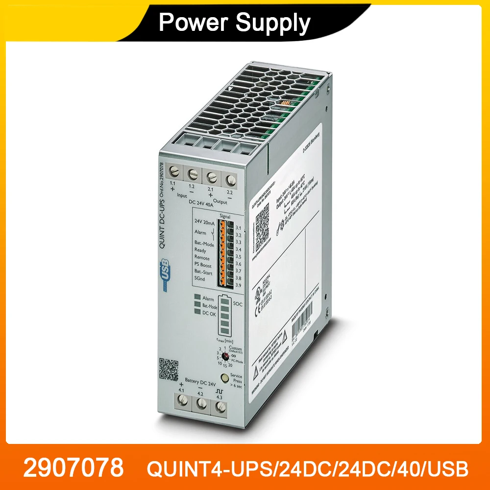 Для источника питания Phoenix 2907078 QUINT4-UPS/24DC/24DC/40/USB, высокое качество, быстрая доставка
Для источника питания Phoenix 2907078 QUINT4-UPS/24DC/24DC/40/USB, высокое качество, быстрая доставка