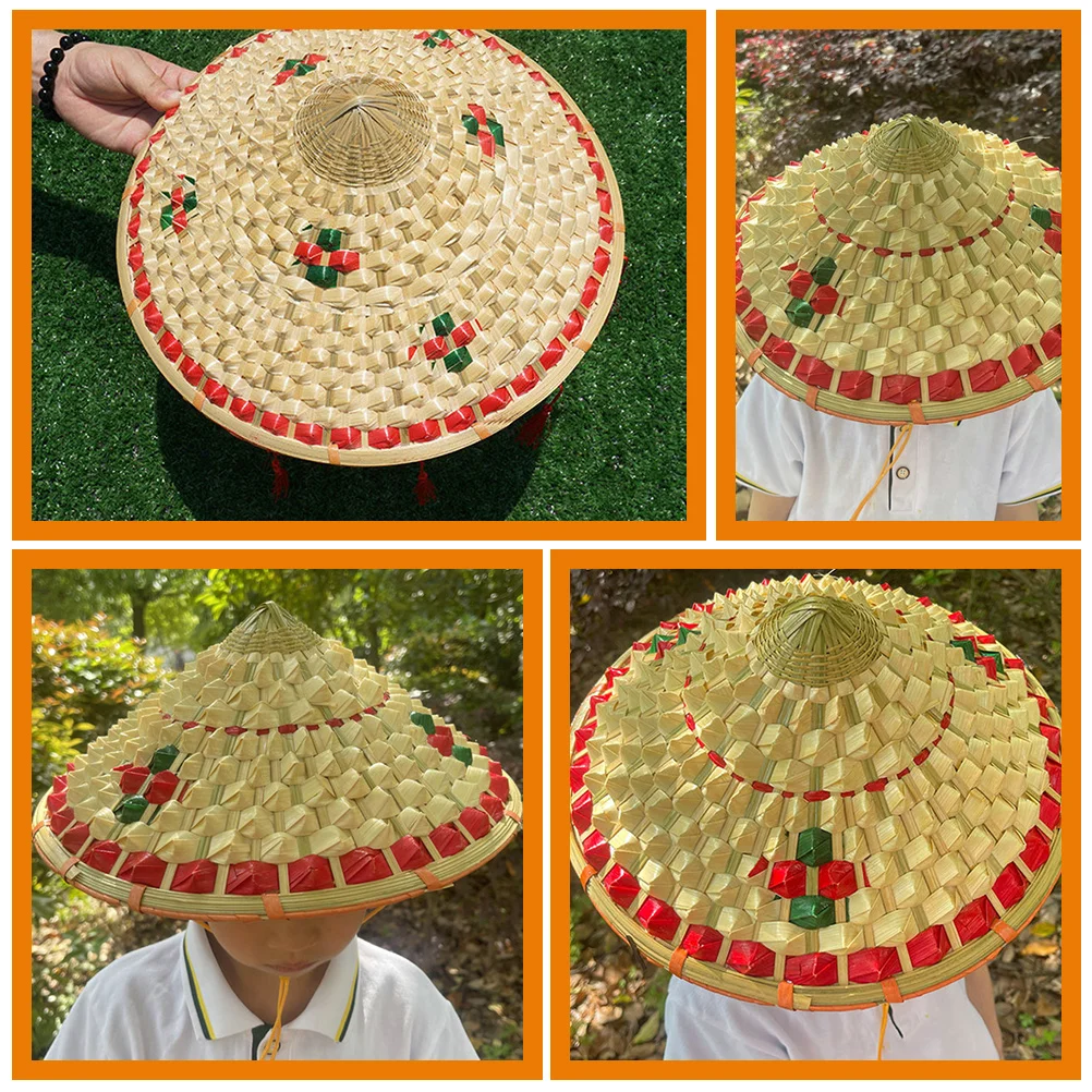 Bamboo Hats Pineapple Weaving Conical Sun Protection Sunshade Fishing Child Vintage Chinese Style Durable Wide Brim Kids Outdoor 
Bamboo Hats Pineapple Weaving Conical Sun Protection Sunshade Fishing Child Vintage Chinese Style Durable Wide Brim Kids Outdoor