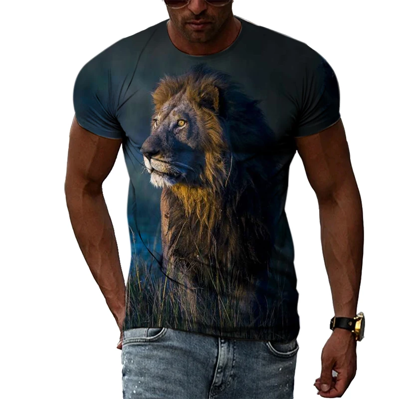 Summer Fashion Men Animal Lion graphic t shirts Trend Casual 3D Printing Round Neck Tees Hip Hop Streetwear Short Sleeve Tops
Summer Fashion Men Animal Lion graphic t shirts Trend Casual 3D Printing Round Neck Tees Hip Hop Streetwear Short Sleeve Tops