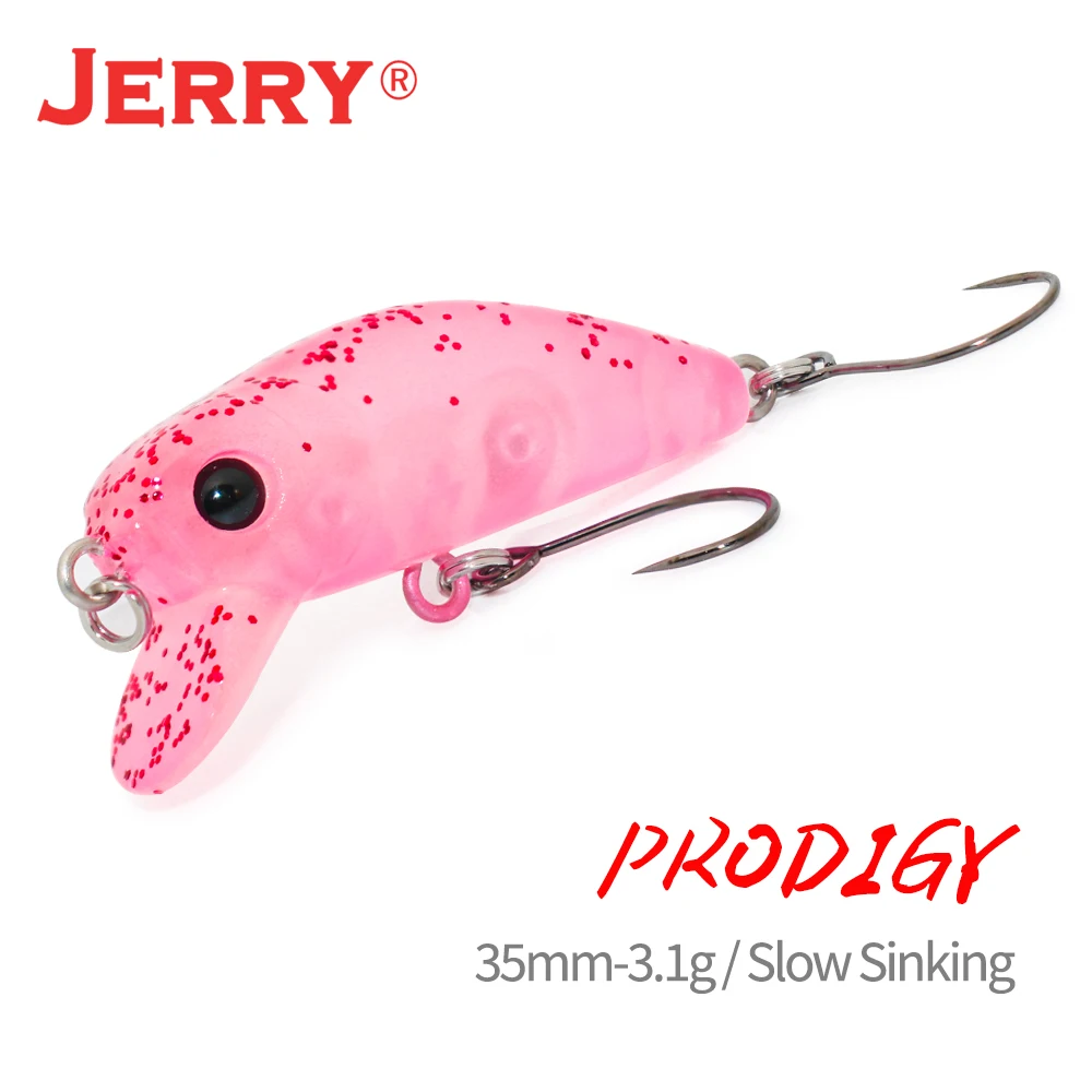 Jerry Prodigy Slow Sinking Plastic Fishing Wobbles Hard Baits 35mm 2.6g Diving Crank Bait Single Hook Trout Pike Fishing Tackle
Jerry Prodigy Slow Sinking Plastic Fishing Wobbles Hard Baits 35mm 2.6g Diving Crank Bait Single Hook Trout Pike Fishing Tackle
