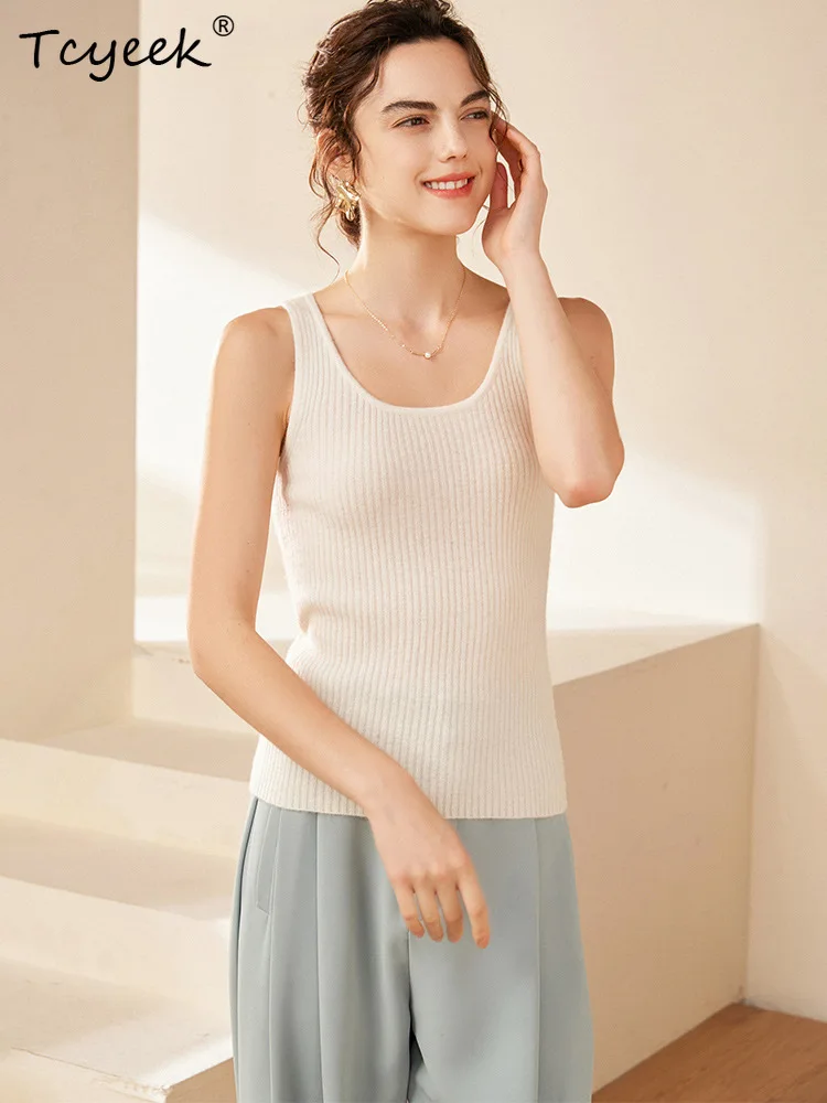 Tcyeek, 100%Pure Cashmere Camisoles, Women O Neck Solod Color, Casual Fashion Soft Slim Pullover, Autumn Winter Top T487109QM
Tcyeek, 100%Pure Cashmere Camisoles, Women O Neck Solod Color, Casual Fashion Soft Slim Pullover, Autumn Winter Top T487109QM