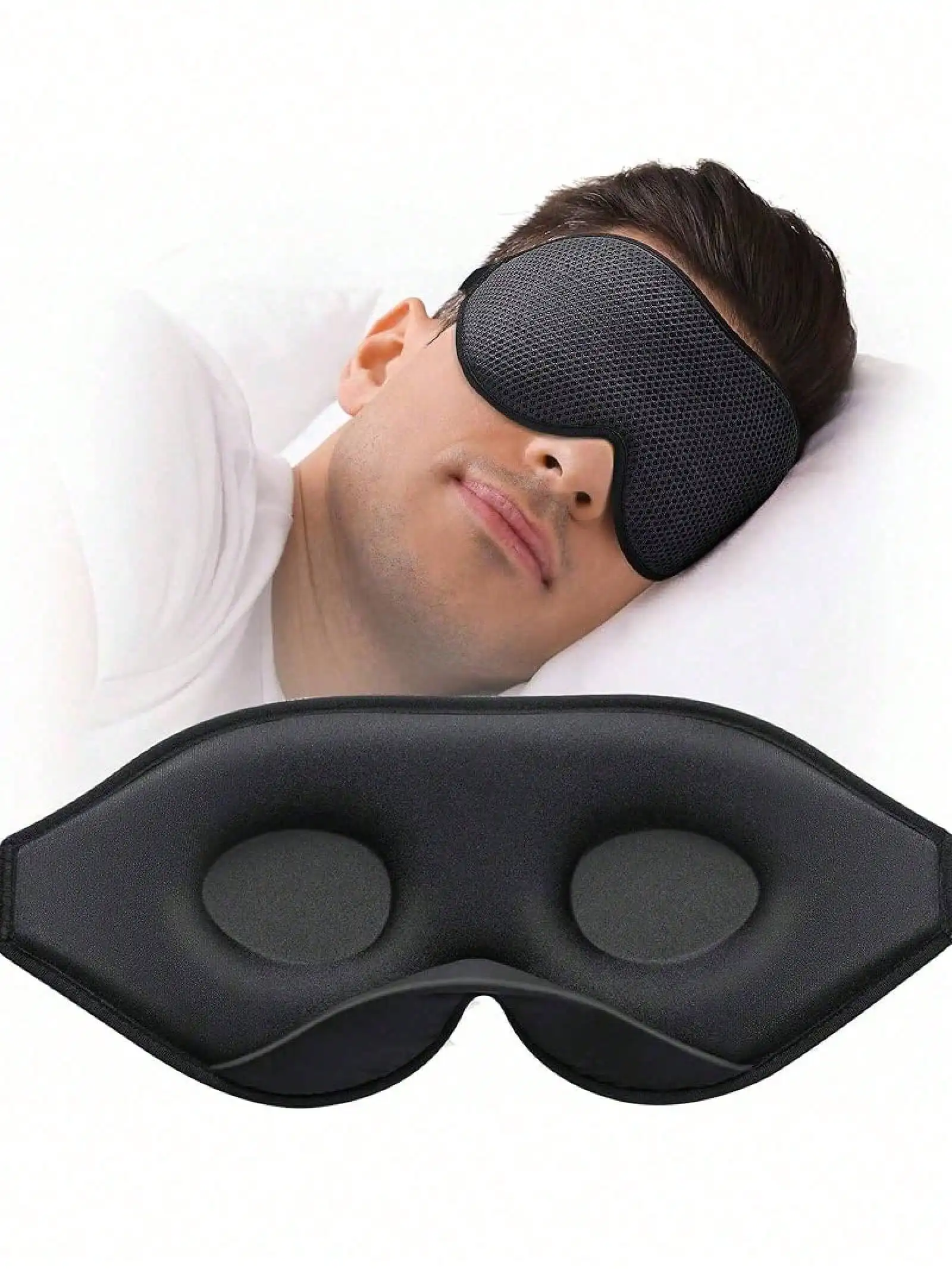 3D Contoured Sleep Mask For Side Sleeper 100% Light Blocking Eye Mask No Eye Pressure Adjustable Strap Blindfold For Women Men Travel Flight Nap Night Sleeping Black
3D Contoured Sleep Mask For Side Sleeper 100% Light Blocking Eye Mask No Eye Pressure Adjustable Strap Blindfold For Women Men Travel Flight Nap Night Sleeping Black