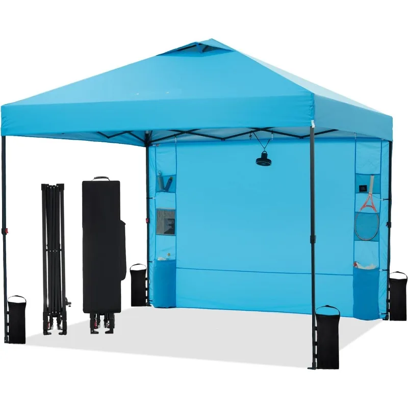 10'x10' Pop Up Canopy Tent with Sidewall and 6 Pockets, Patented One Push, 1 Person Easy up, Instant Shade Canopy
10'x10' Pop Up Canopy Tent with Sidewall and 6 Pockets, Patented One Push, 1 Person Easy up, Instant Shade Canopy