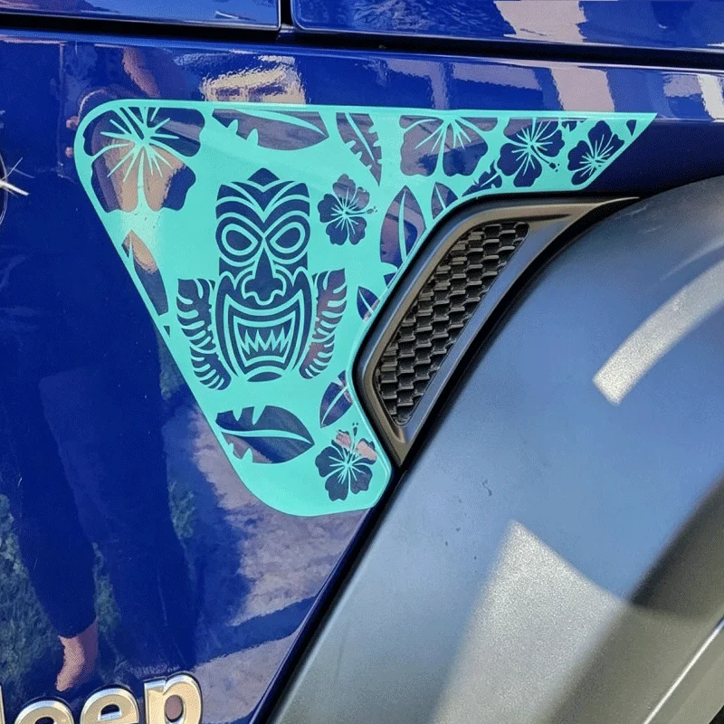 Tiki Mask Hawaii Flower for Car Stickers Decoration Fender Vent Accessories Vinyl Decals for Jeep Wrangler JL JLU JT 2018-2026
Tiki Mask Hawaii Flower for Car Stickers Decoration Fender Vent Accessories Vinyl Decals for Jeep Wrangler JL JLU JT 2018-2026