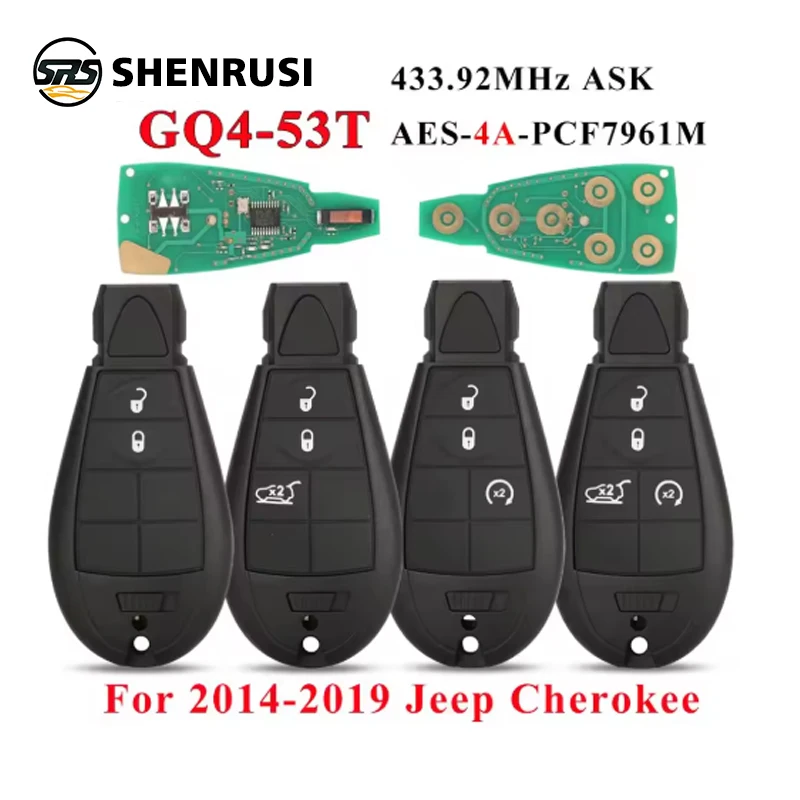 SHENRUSI Fobik GQ4-53T удаленный автомобильный ключ 433 МГц PCF7961M 4A чип для Jeep Cherokee Sport KL 2014 2015 2016 2017 2018 2019 брелок 
SHENRUSI Fobik GQ4-53T удаленный автомобильный ключ 433 МГц PCF7961M 4A чип для Jeep Cherokee Sport KL 2014 2015 2016 2017 2018 2019 брелок