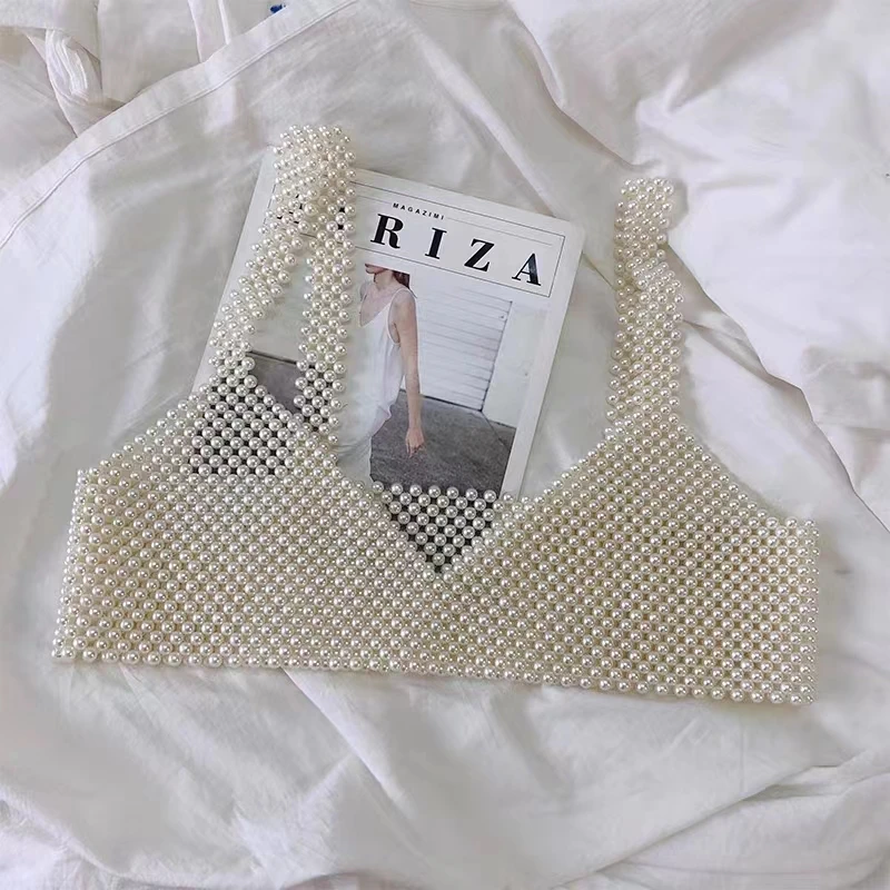 French Heavy Industry Personalized Handwoven Beaded Suspender Strap Vest Top Pearl Tank Top Outer Wearing Female
French Heavy Industry Personalized Handwoven Beaded Suspender Strap Vest Top Pearl Tank Top Outer Wearing Female