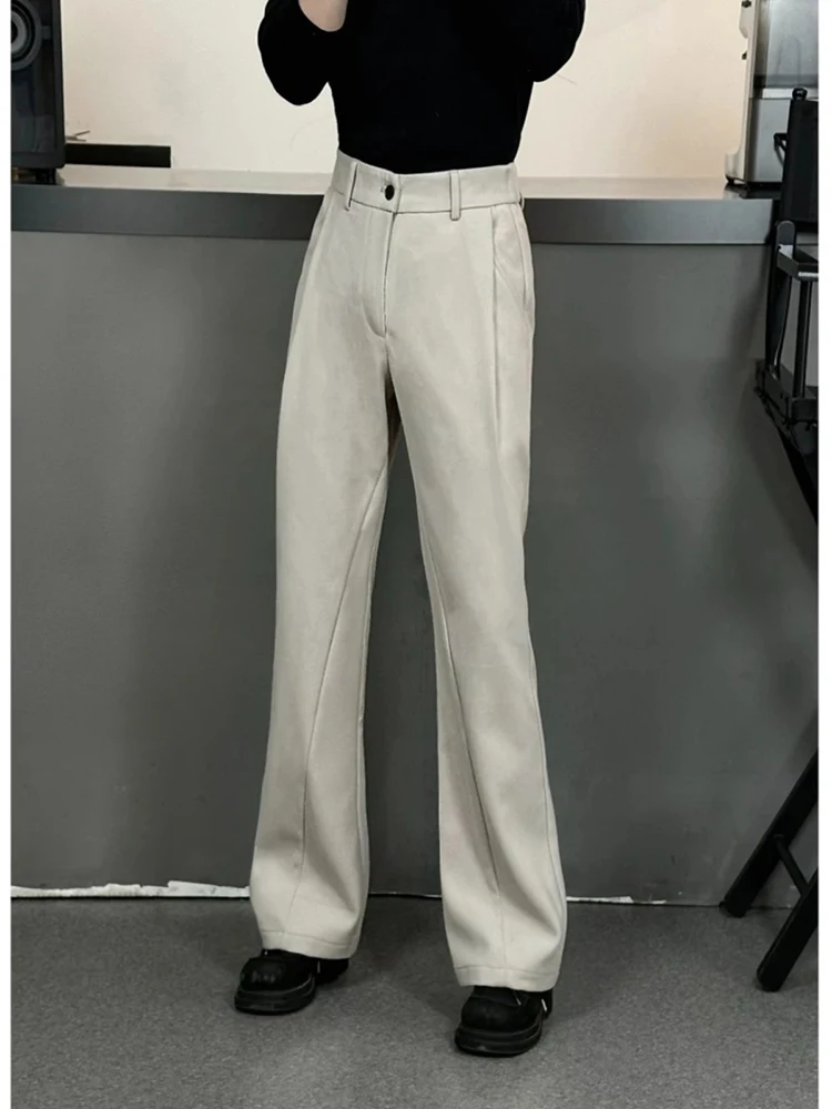Khaki High Waist Slimming Micro Flared Men's Autumn Winter Straight Leg Trousers Clean Fit Suit Pants Loose Fit Youth Trend
Khaki High Waist Slimming Micro Flared Men's Autumn Winter Straight Leg Trousers Clean Fit Suit Pants Loose Fit Youth Trend