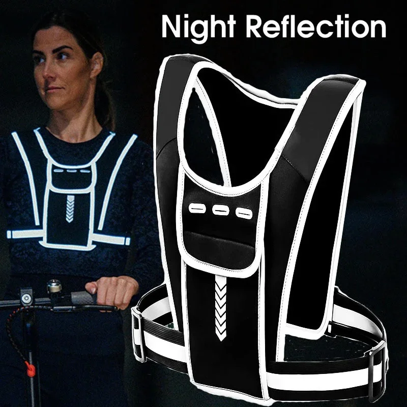 Reflective Running Vest Bag Sports Water Bottle Backpack Waterproof Chest Bag for Cycling , Running, Climbing, Camping Unisex
Reflective Running Vest Bag Sports Water Bottle Backpack Waterproof Chest Bag for Cycling , Running, Climbing, Camping Unisex