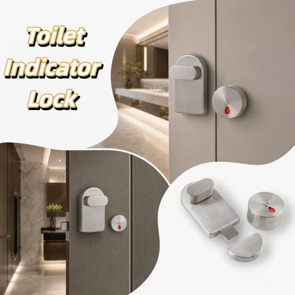 304 Stainless Steel Indicator Bolt Lock Solid Structure Smooth Action Toilet Partition Door Lock Flexible Operation
304 Stainless Steel Indicator Bolt Lock Solid Structure Smooth Action Toilet Partition Door Lock Flexible Operation