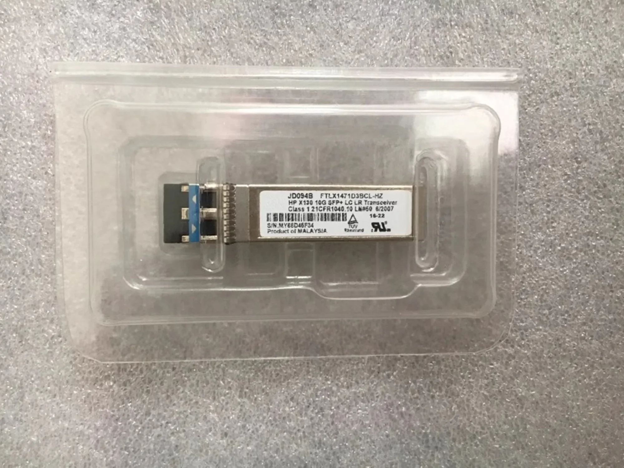 JD094B FTLX1471D3BCL-HZ H-P X130 10G SFP+ LC LR Transceiver 1310nm 10km SMF 10GB Single Mode Optical Fiber
JD094B FTLX1471D3BCL-HZ H-P X130 10G SFP+ LC LR Transceiver 1310nm 10km SMF 10GB Single Mode Optical Fiber