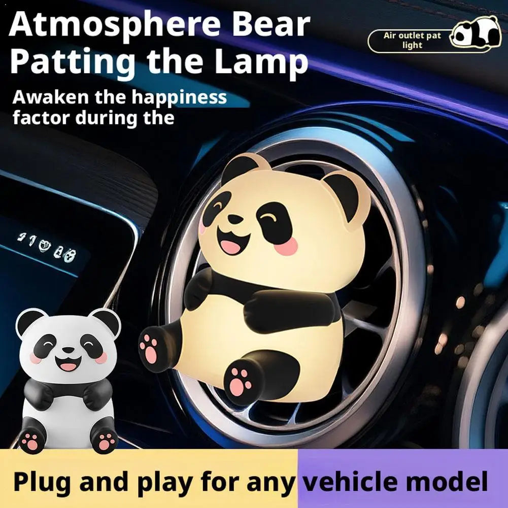 Декоративные силиконовые клипсы для дефлектора автомобиля в виде панды со светодиодной подсветкой, аксессуары для украшения салона автомобиля
Декоративные силиконовые клипсы для дефлектора автомобиля в виде панды со светодиодной подсветкой, аксессуары для украшения салона автомобиля
