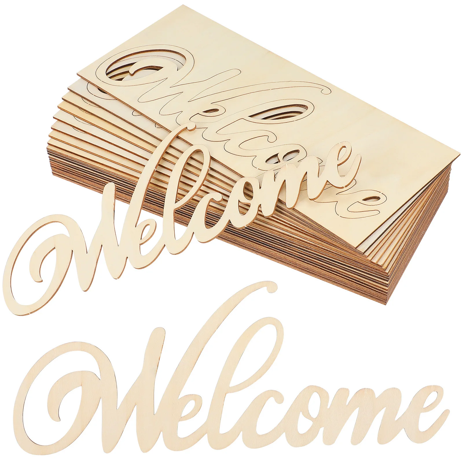 20Pcs Hollow Welcome Sign Pendant Wooden Door Ornament Decorative Hanging Sign for Home Garden Shop Wedding Door Ornament
20Pcs Hollow Welcome Sign Pendant Wooden Door Ornament Decorative Hanging Sign for Home Garden Shop Wedding Door Ornament